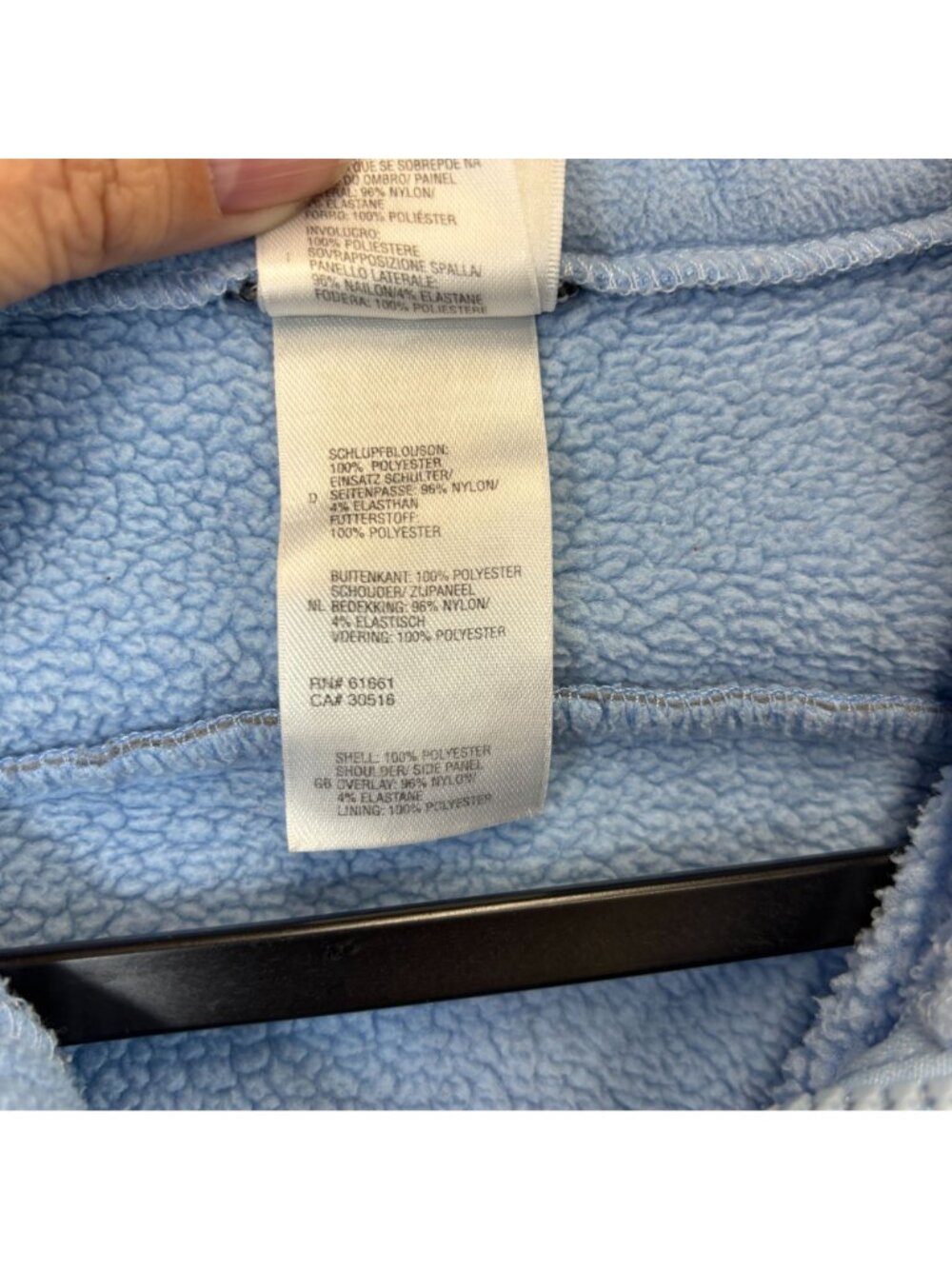 The North Face Womens Small Fleece Jacket Blue Beige Full-Zip Outdoor Layer - Picture 7 of 11